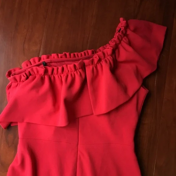 Aqua one shoulder ruffle maxi dress NWT - Picture 8 of 8